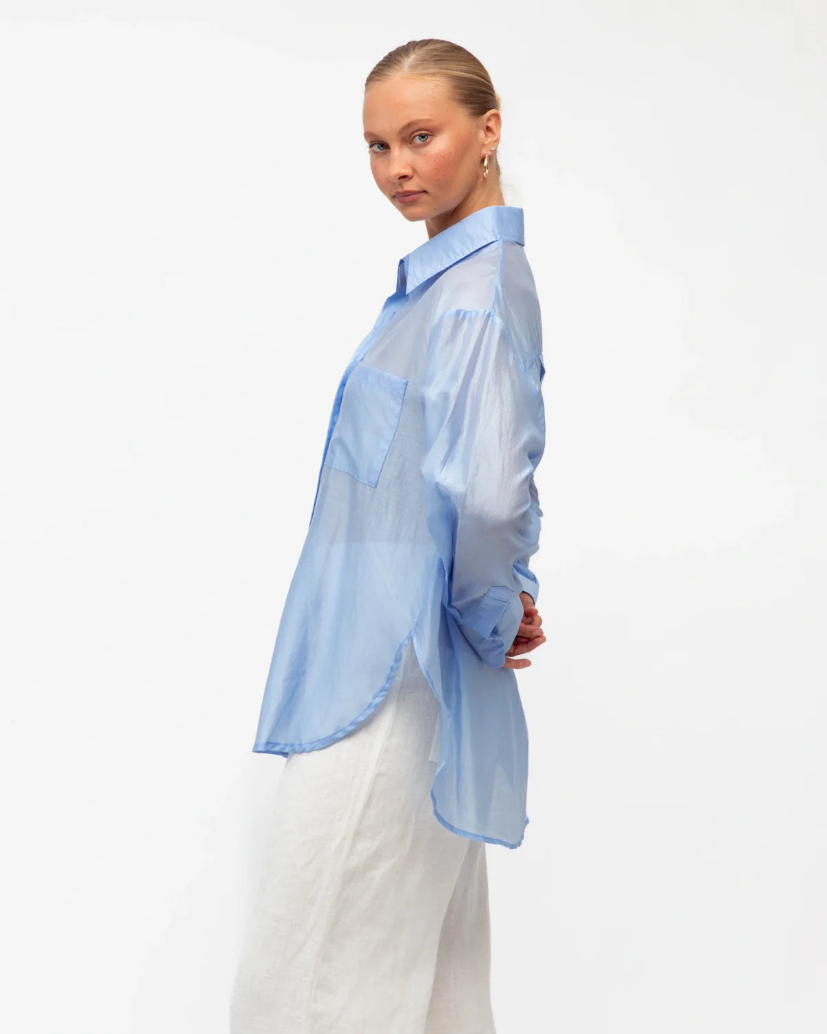 Hot Property Oversized Shirt Blue