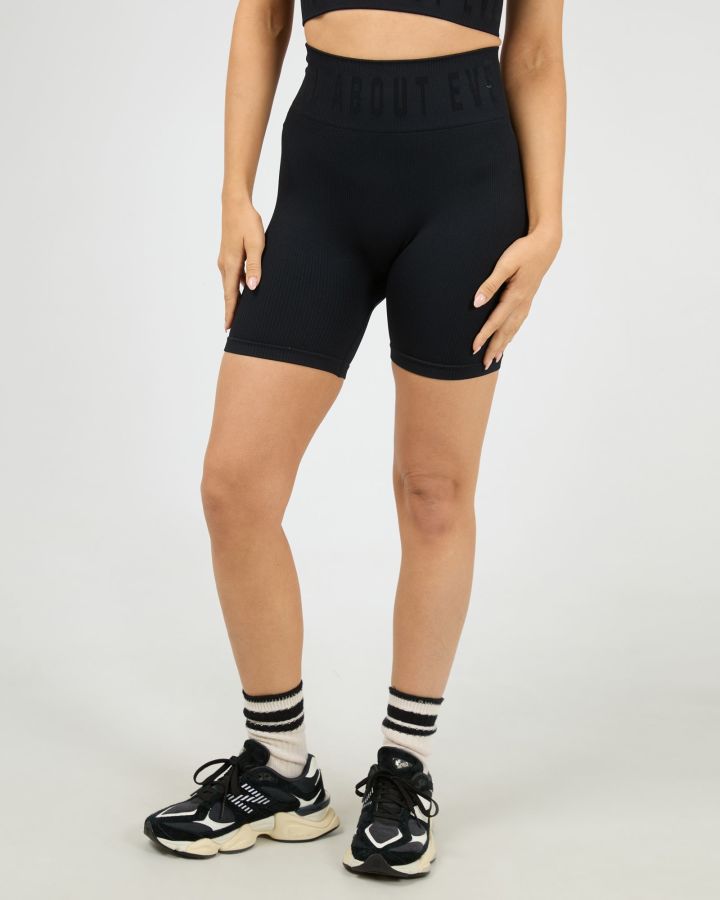 Remi Rib Bike Short - Black